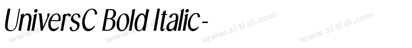 UniversC Bold Italic字体转换
